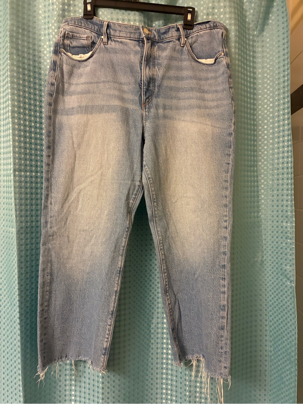 Ann Taylor Light Wash Straight Jeans - Faded Blue